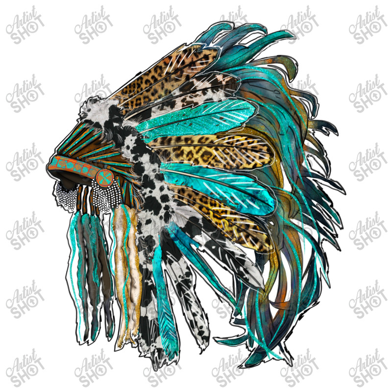 Indian Feather Headdress With Western  Patterns Stainless Steel Water Bottle | Artistshot