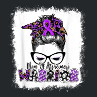 Mom Of Alzheimer's Warrior Women Alzheimer's Awareness T Shirt Crewneck Sweatshirt | Artistshot