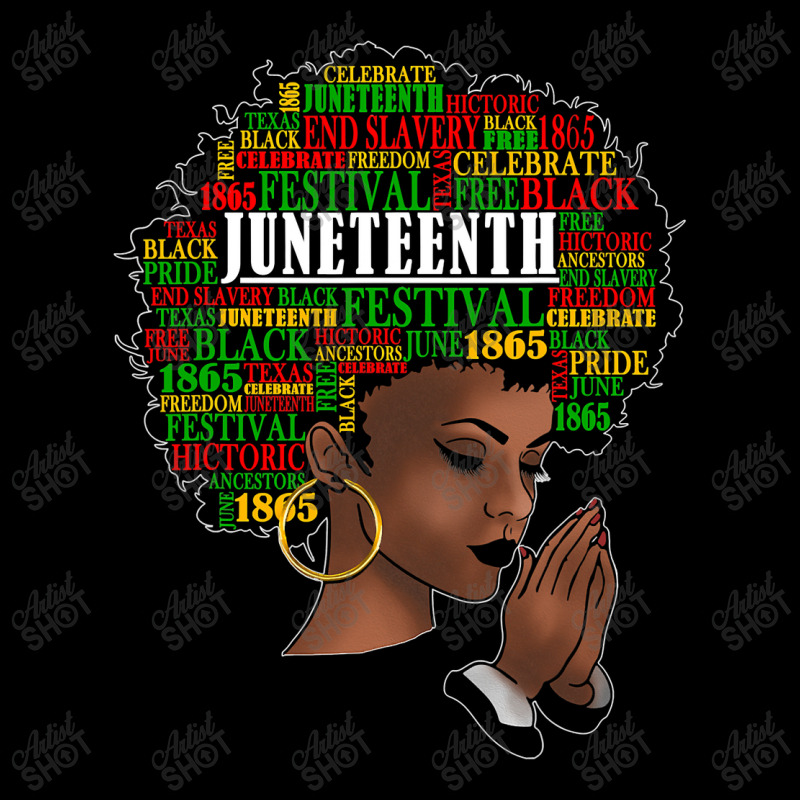 Juneteenth Melanin Black Women Natural Hair Afro Word Art Women's V-Neck T-Shirt by nhan0105 | Artistshot