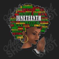 Juneteenth Melanin Black Women Natural Hair Afro Word Art Ladies Polo Shirt | Artistshot