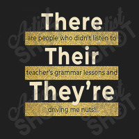 There Their They're  English Grammar Funny Teacher Ladies Polo Shirt | Artistshot