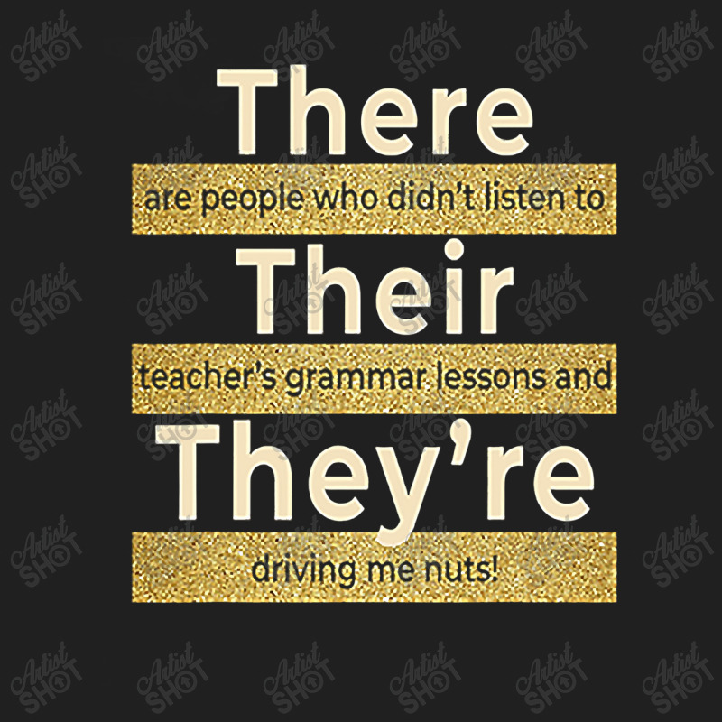 There Their They're  English Grammar Funny Teacher Ladies Polo Shirt by time5803 | Artistshot