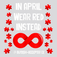 In April Wear Red Instead Autism Acceptance Puzzle Lovers T Shirt Women's Triblend Scoop T-shirt | Artistshot