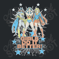 Wonder Woman Supergirl Batgirl Girls Do It Better Crewneck Sweatshirt | Artistshot