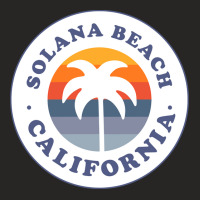 Solana Beach California Ca Palm Tree Vacation Souvenir Pullover Hoodie Ladies Fitted T-shirt | Artistshot