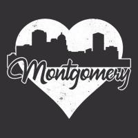 Retro Montgomery Alabama Skyline Heart Distressed Pullover Hoodie Vintage Hoodie And Short Set | Artistshot