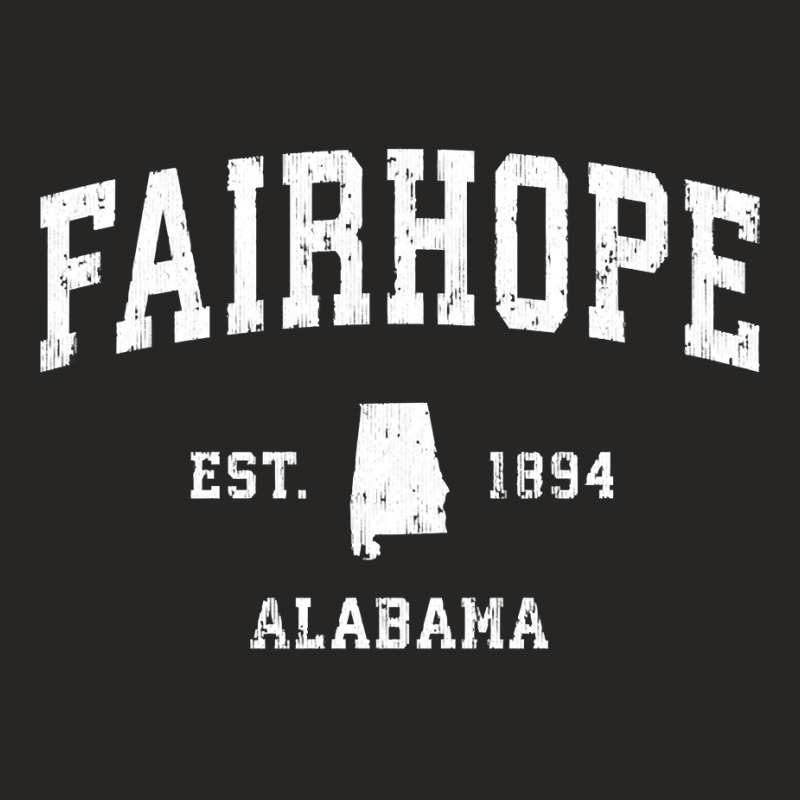 Fairhope Alabama Al Vintage Athletic Sports Design Pullover Hoodie Ladies Fitted T-Shirt by adrienskradski | Artistshot