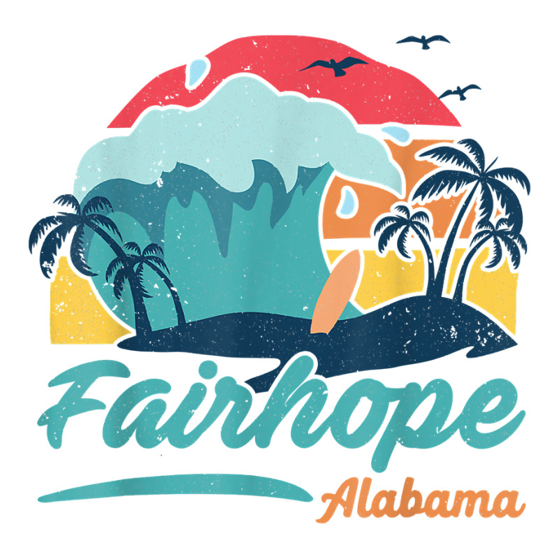 Fairhope Alabama Beach Summer Surfing Sunset Palm Trees T Shirt Baby Tee by adrienskradski | Artistshot