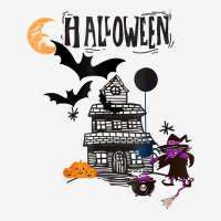 Funny Halloween Witch Haunted Castle, Flying Bats Wicca Tee T Shirt Landscape Canvas Print | Artistshot