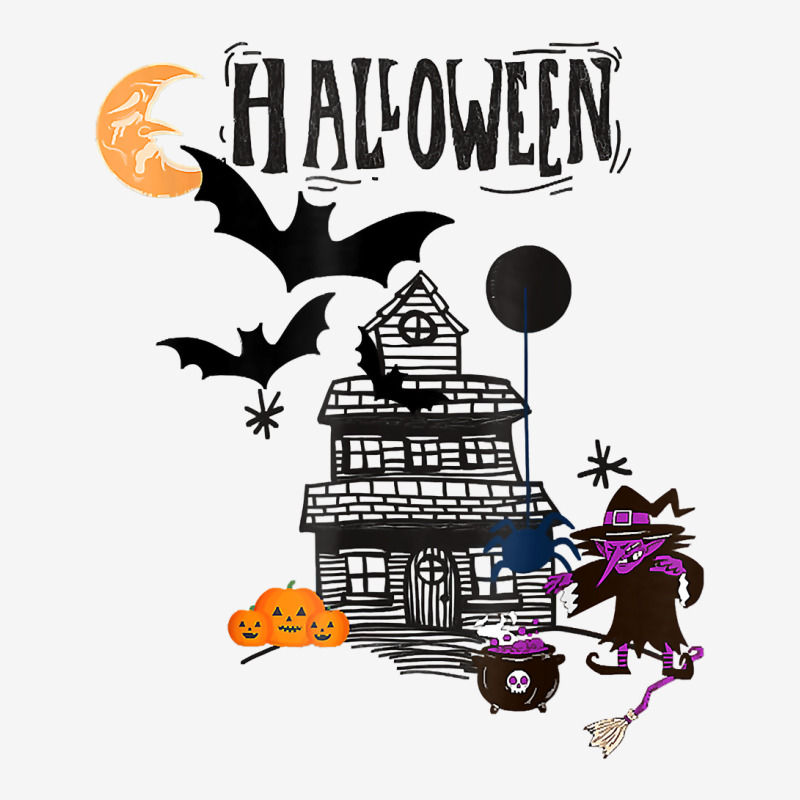 Funny Halloween Witch Haunted Castle, Flying Bats Wicca Tee T Shirt Crew Socks | Artistshot