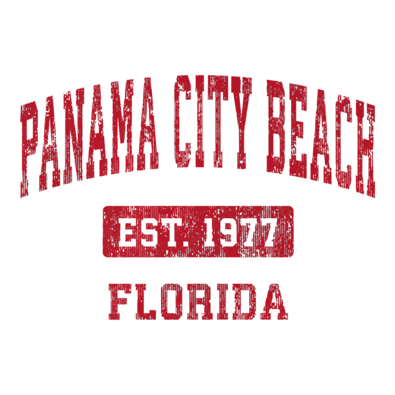 Mens Panama City Beach Florida Fl Vintage Sports Design Red Desig Prem 3/4 Sleeve Shirt by PhoebeHaggett | Artistshot