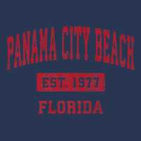 Mens Panama City Beach Florida Fl Vintage Sports Design Red Desig Prem Men Denim Jacket | Artistshot