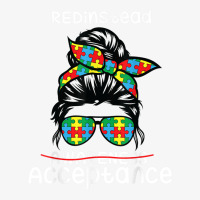 Redinstead Shirt Wear Red Instead Autism Acceptance In April T Shirt Ladies Fitted T-shirt | Artistshot