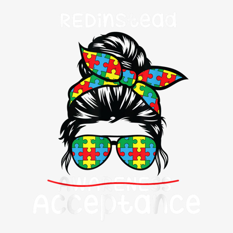 Redinstead Shirt Wear Red Instead Autism Acceptance In April T Shirt Ladies Fitted T-Shirt by NatalieRoseHeinz | Artistshot