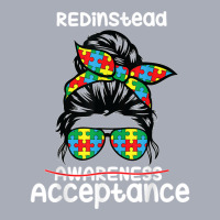 Redinstead Shirt Wear Red Instead Autism Acceptance In April T Shirt Tank Dress | Artistshot