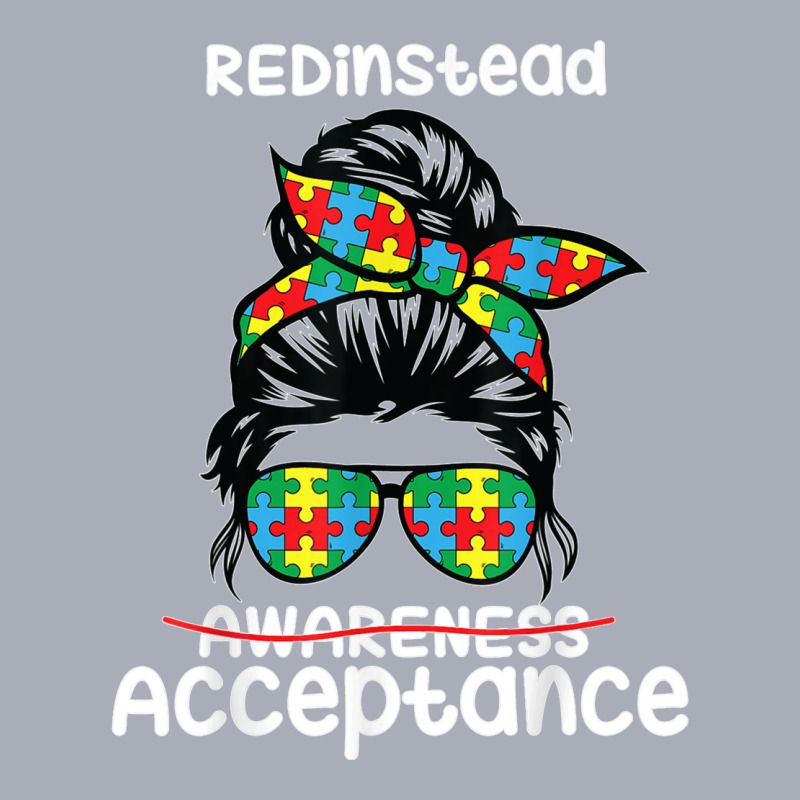 Redinstead Shirt Wear Red Instead Autism Acceptance In April T Shirt Tank Dress by NatalieRoseHeinz | Artistshot