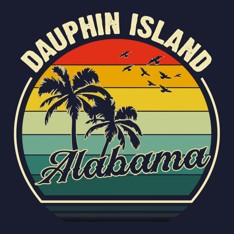 Vintage Dauphin Island Alabama Summer Vacation Sunset Palm Pullover Ho Women's V-Neck T-Shirt by paisleafuscaldo | Artistshot