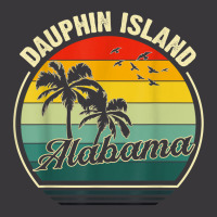 Vintage Dauphin Island Alabama Summer Vacation Sunset Palm T Shirt Ladies Curvy T-shirt | Artistshot