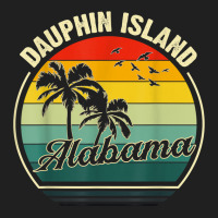 Vintage Dauphin Island Alabama Summer Vacation Sunset Palm T Shirt Ladies Polo Shirt | Artistshot