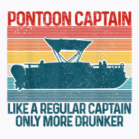 Mens Pontoon Captain Vintage Funny Pontoon Boat Boating Gift T Shirt T-shirt | Artistshot