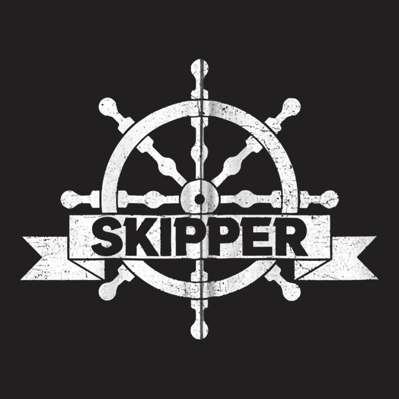 Ship Wheel Pontoon Boat Captain Boating Skipper Zip Hoodie T-shirt | Artistshot