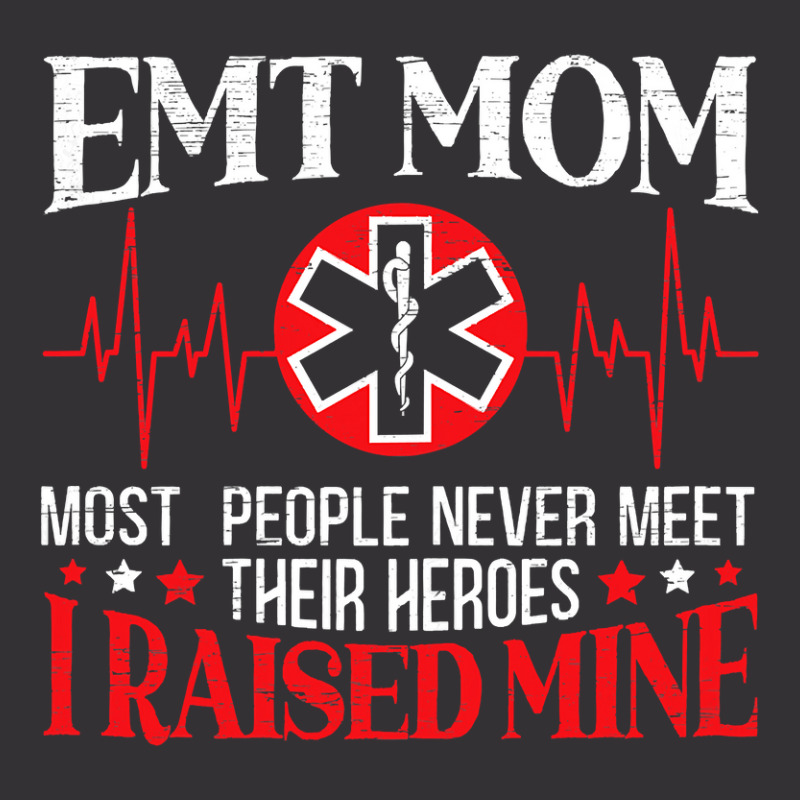 Womens Emt Mom Emergency Medical Technician Mothers Day Ambulance Vintage Hoodie | Artistshot