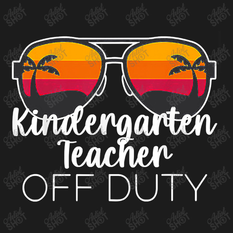 Kindergarten Teacher Off Duty Sunglasses Beach Sunset Hoodie & Jogger Set | Artistshot