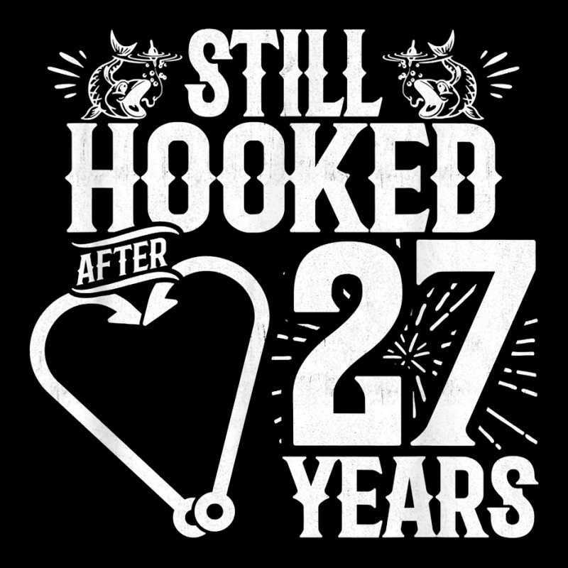 Married 27 Years Fishing Couple 27th Wedding Anniversary T Shirt Men's ...