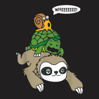 Sloth Turtle Snail Piggyback T Shirt Animal Running Wild Tee T-shirt | Artistshot