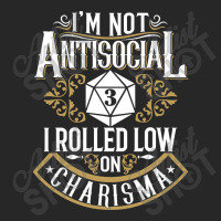 Not Antisocial, Rolled Low Charisma Funny Rpg Loves Dragons Men's T-shirt Pajama Set | Artistshot