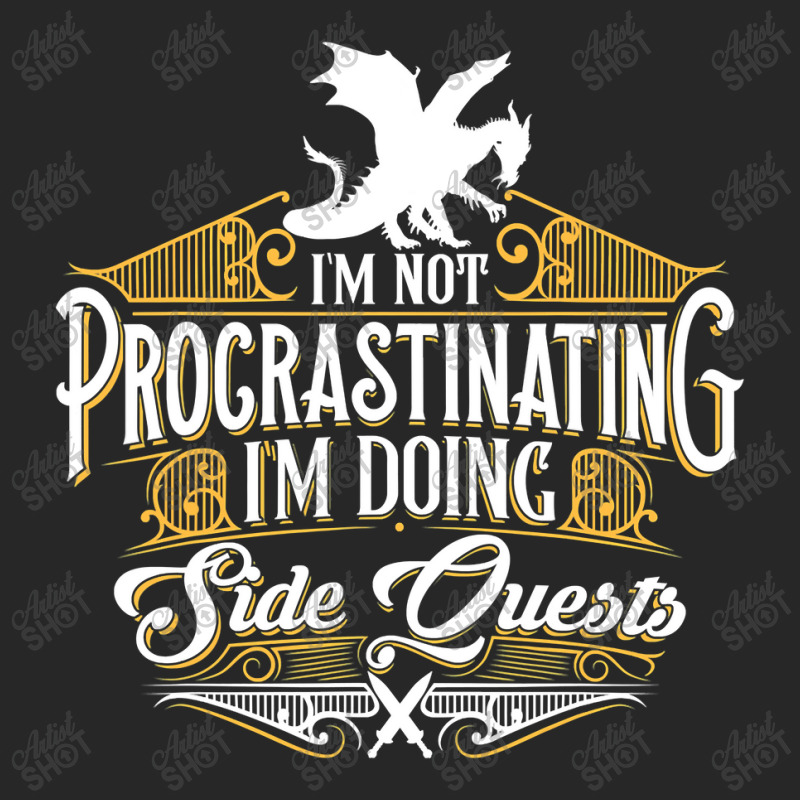 Not Procrastinating Side Quests Funny Rpg Gamer Dragons Men's T-shirt Pajama Set by CUSER3146 | Artistshot