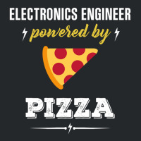 Electronics Engineer Powered By Pizza Funny Gift Crewneck Sweatshirt | Artistshot