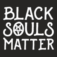 Black Souls Matter Horror Scary Ladies Fitted T-shirt | Artistshot