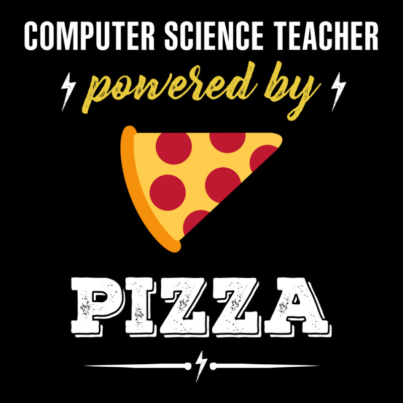 Computer Science Teacher Powered By Pizza Funny Gift Adjustable Cap | Artistshot