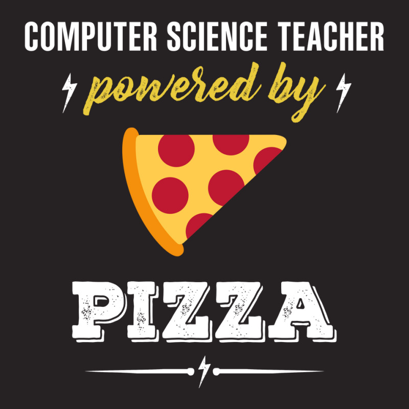 Computer Science Teacher Powered By Pizza Funny Gift Vintage Cap | Artistshot