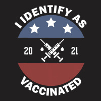 I Identify As Vaccinated American Us Flag Vintage T-shirt | Artistshot