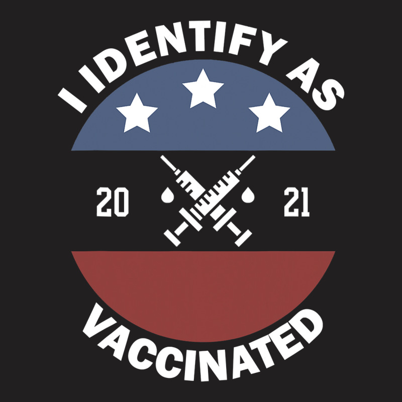 I Identify As Vaccinated American Us Flag Vintage T-Shirt by VictorCruz | Artistshot