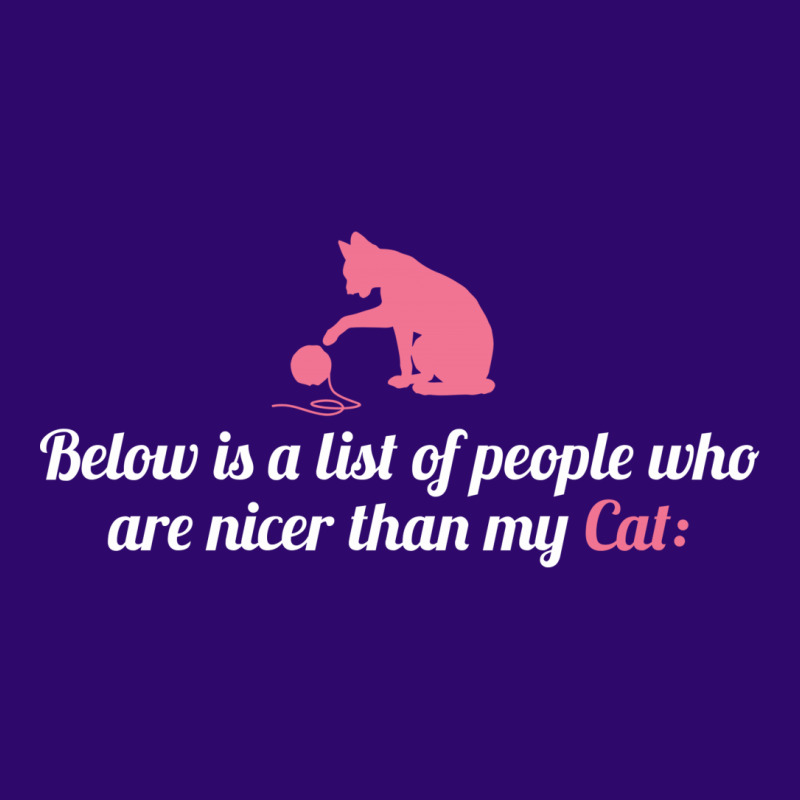 Below Is List Of People Who Are Nicer Than My Cat Front Car Mat | Artistshot