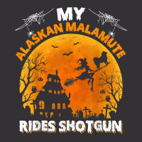 Alaskan Malamute Ride Shotgun Alaskan Malamute Dog Halloween T Shirt Vintage Short | Artistshot