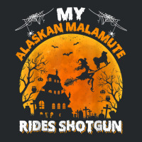 Alaskan Malamute Ride Shotgun Alaskan Malamute Dog Halloween T Shirt Crewneck Sweatshirt | Artistshot