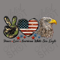 Peace Love American White Sea Eagle Adjustable Cap | Artistshot