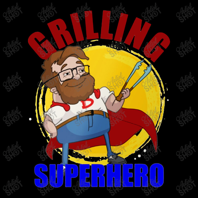 Grilling Superhero Men's Long Sleeve Pajama Set | Artistshot