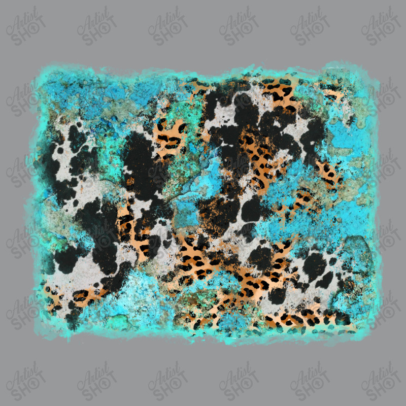 Turquoise Cowhide Leopard Background Crewneck Sweatshirt | Artistshot