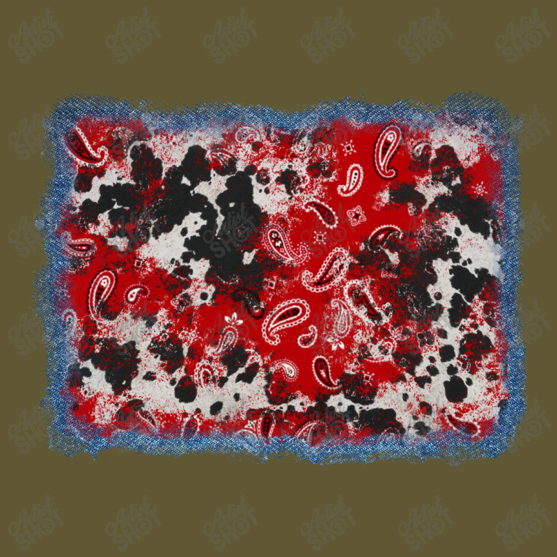 Bandana Cowhide Denim Background Vintage Short | Artistshot