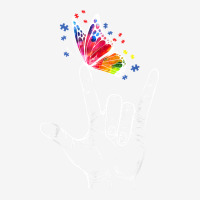 I Love You Hand Sign Language Butterfly Autism Awareness Adjustable Cap | Artistshot