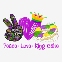 Peace Love King Cake Funny Mardi Gras Party Carnival Gifts T Shirt Front Car Mat | Artistshot