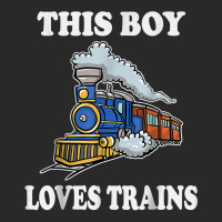 This Boy Loves Trains For A Train Lover Wagon Locomotive T Shirt Printed Hat | Artistshot