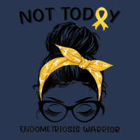 Womens Endometriosis Warrior Messy Bun Yellow Ribbon Endo Awareness Men Denim Jacket | Artistshot