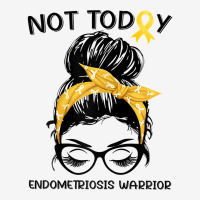 Womens Endometriosis Warrior Messy Bun Yellow Ribbon Endo Awareness Classic T-shirt | Artistshot