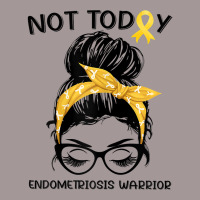 Womens Endometriosis Warrior Messy Bun Yellow Ribbon Endo Awareness Vintage Hoodie | Artistshot